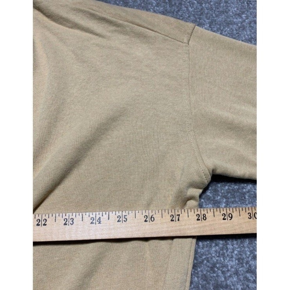 Knox Rose Womens XL Tan Drawstring Waist Open Front French Terry Cardigan Jacket - Picture 9 of 11